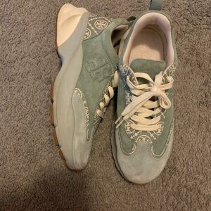 Tory Burch Women's Sneakers - Mint Green and Cream